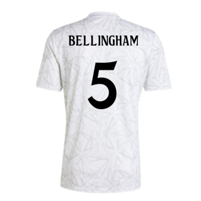 Genuine 2024-2025 Real Madrid Pre-Match Shirt (White) (Bellingham 5)
