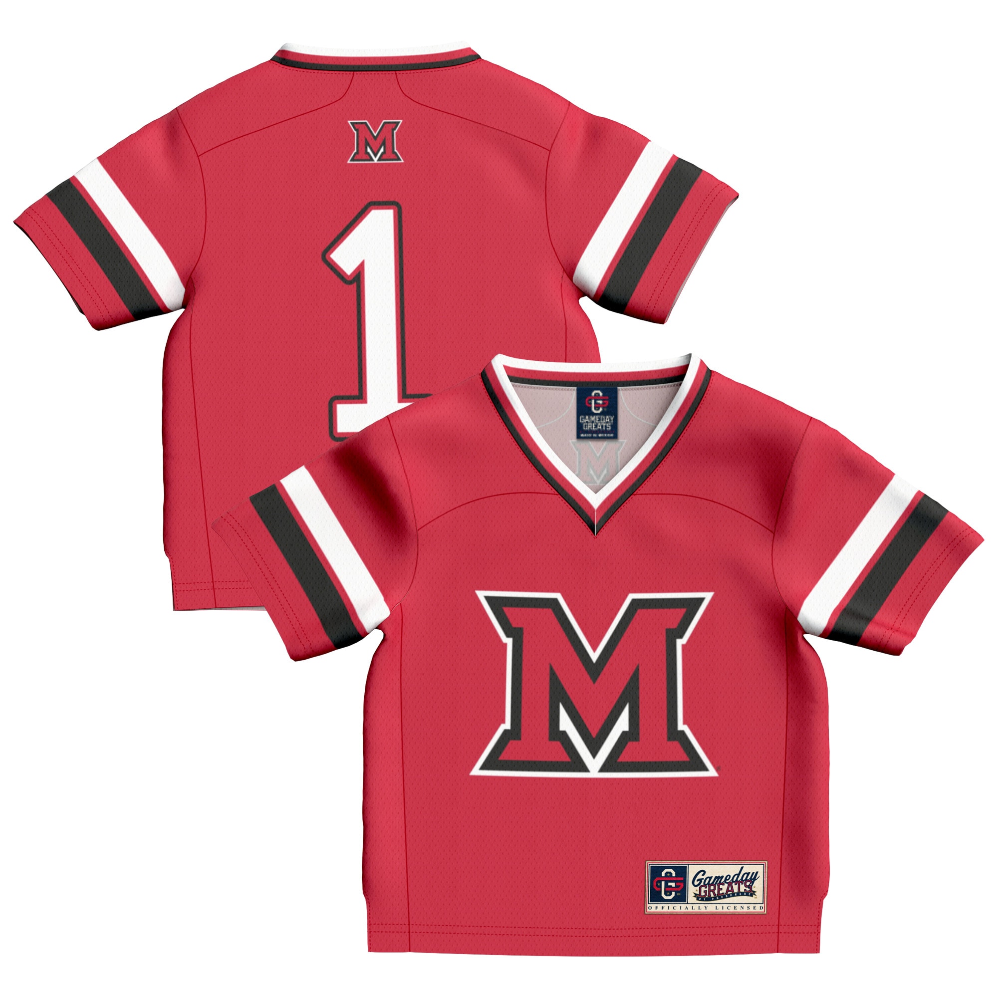#1 Miami University RedHawks GameDay Greats Infant Football Fashion 2026/2027 Football Jersey - Red
