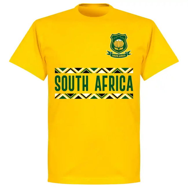 Top-Tier Aero-Dynamic South Africa Rugby Team T-Shirt - Yellow