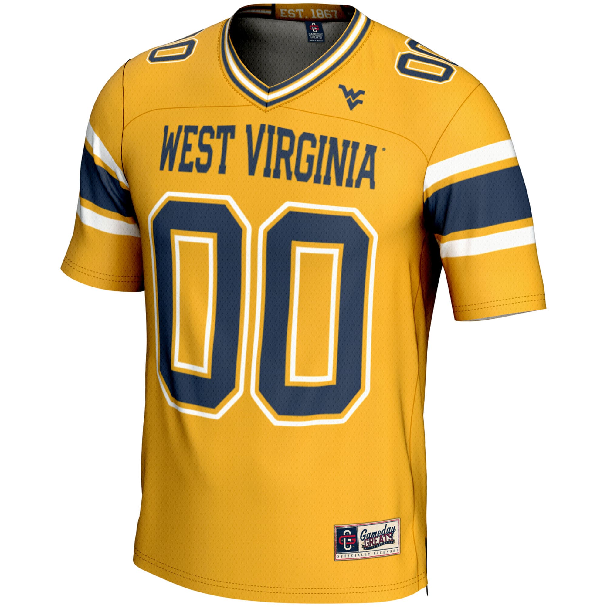 [DDG] West Virginia Mountaineers GameDay Greats NIL Pick-A-Player Football Jersey - Gold
