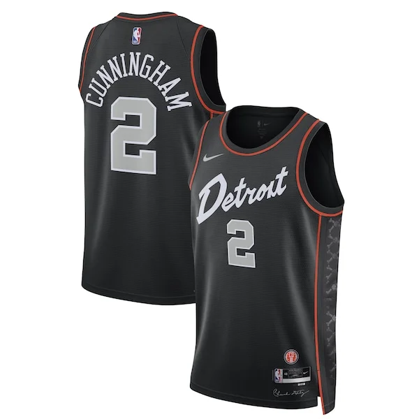 Cade Cunningham DET High-Quality Swingman Jersey - Black