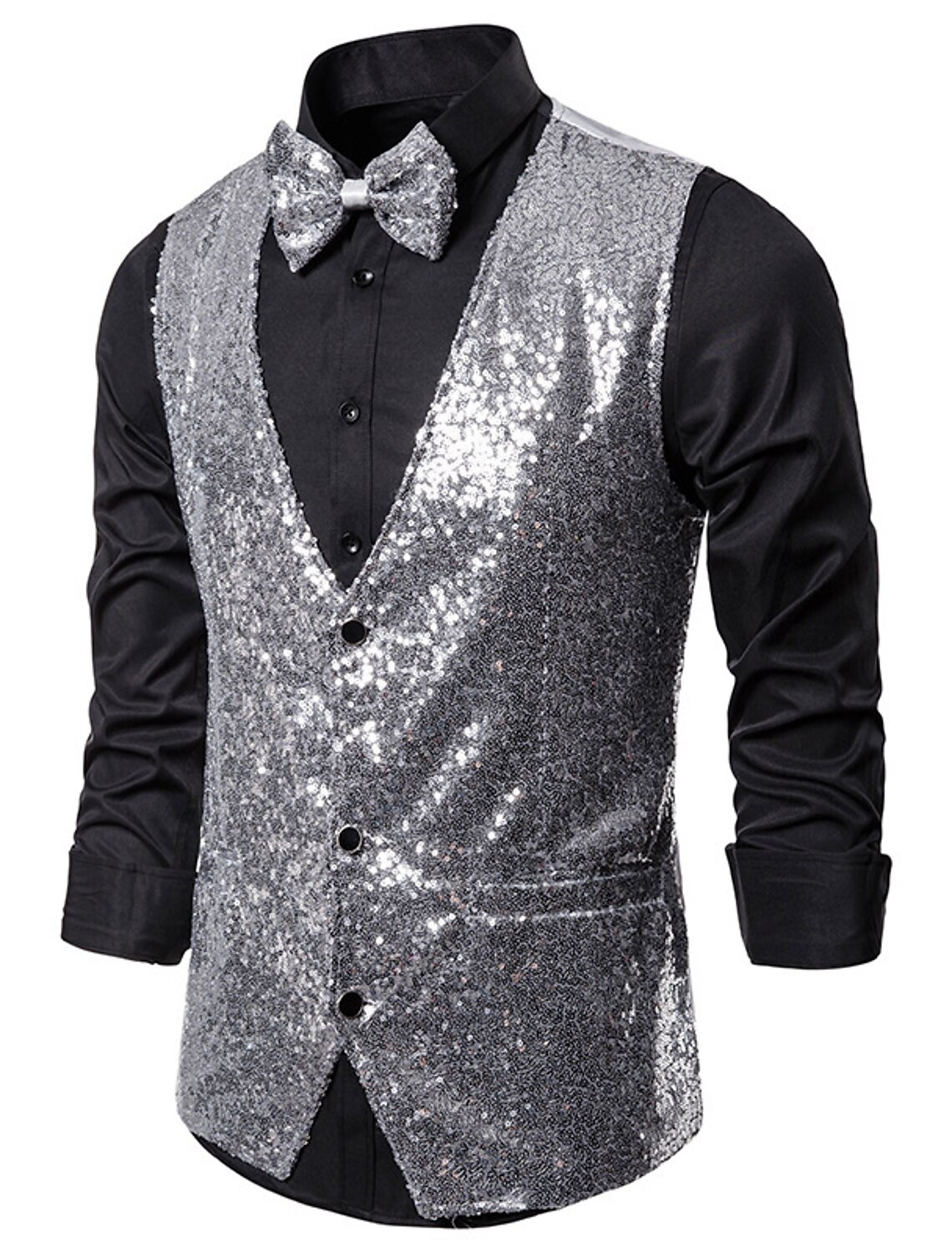 Men's Vest Gilet Wedding Party / Evening Going out Streetwear Casual