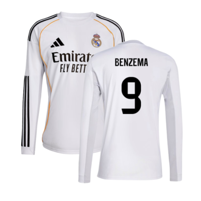 Real Madrid Long Sleeve 2025-2026 Home Shirt