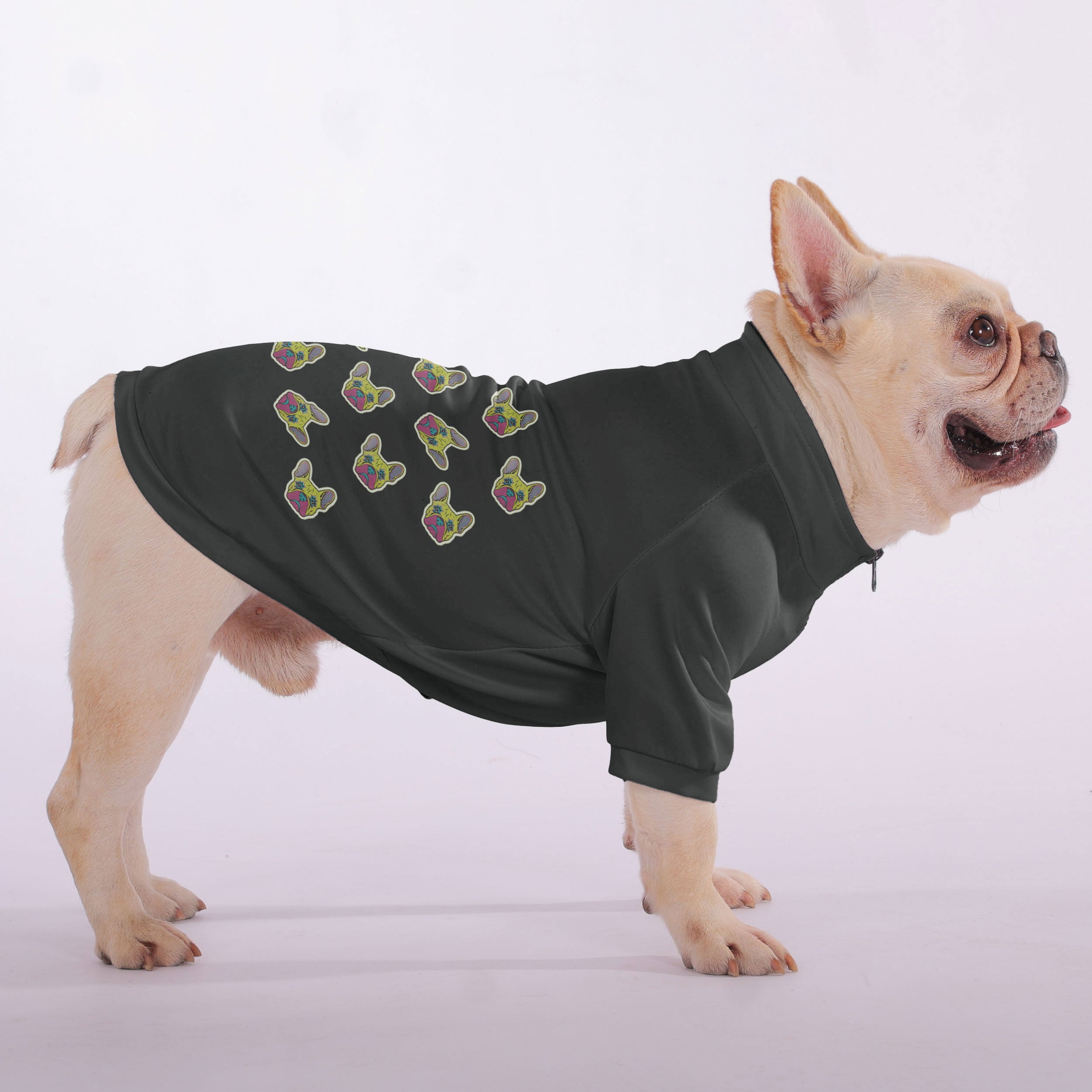 Zip-up Sweatshirt For French Bulldogs For Dog Lovers | Unique Design