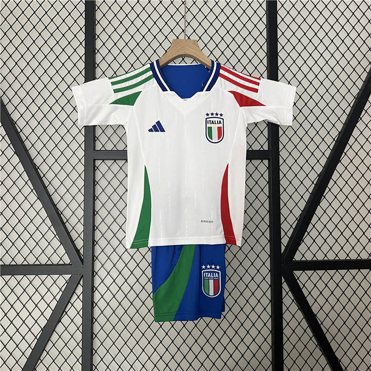 Authentic Kids Italy UEFA Euro 2024 Away Kit ShirtShorts