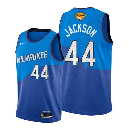 Blue Nike Milwaukee Bucks #44 Bucks Jersey - Polyester Basketball Jersey