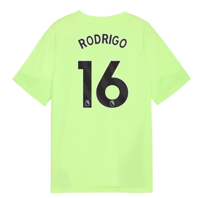 2025-2026 Man City Training Shirt Fizzy Apple - Kids Rodrigo 16