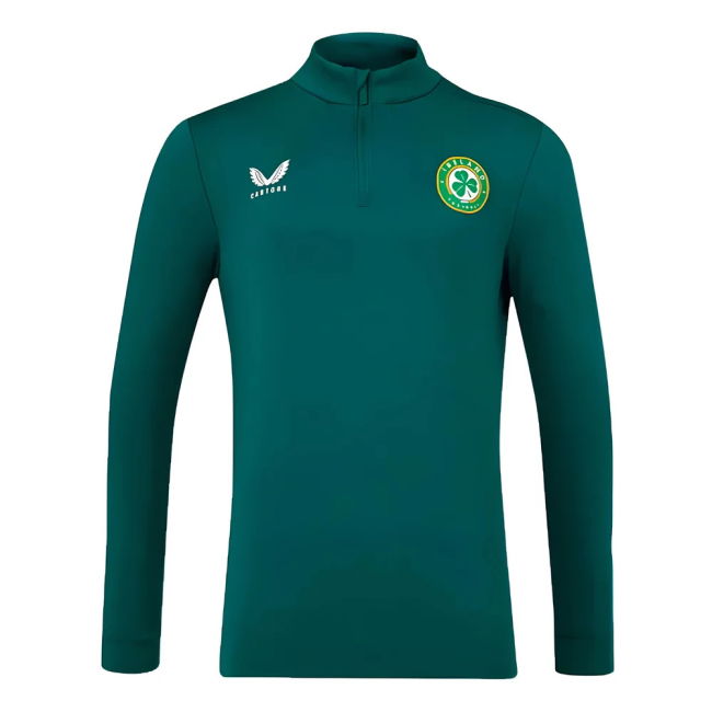 2023-2024 Republic Of Ireland Players Half Zip Midlayer (Green)