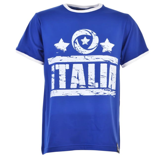 Italia T-Shirt - Royal/White Ringer Holland Worldcup Quality