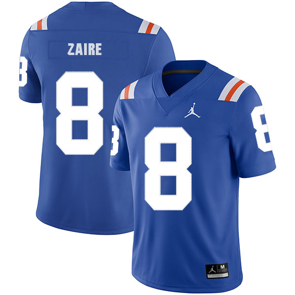 Men's None Blue 2024 comfortable Malik Zaire #8 match worn Jersey
