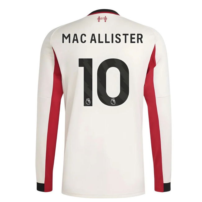 2025-20 Liverpool Away Jersey Mac Allister #10 Edition L M S