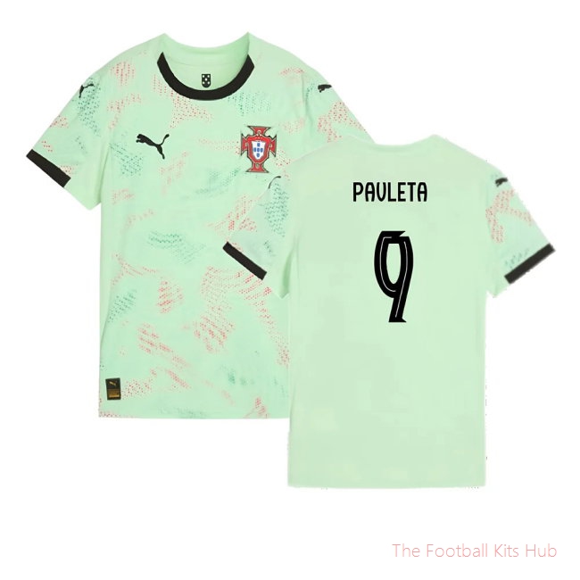 [LK] 2025/26 Portugal Womens Team Away Shirt (Ladies) (Pauleta 9)
