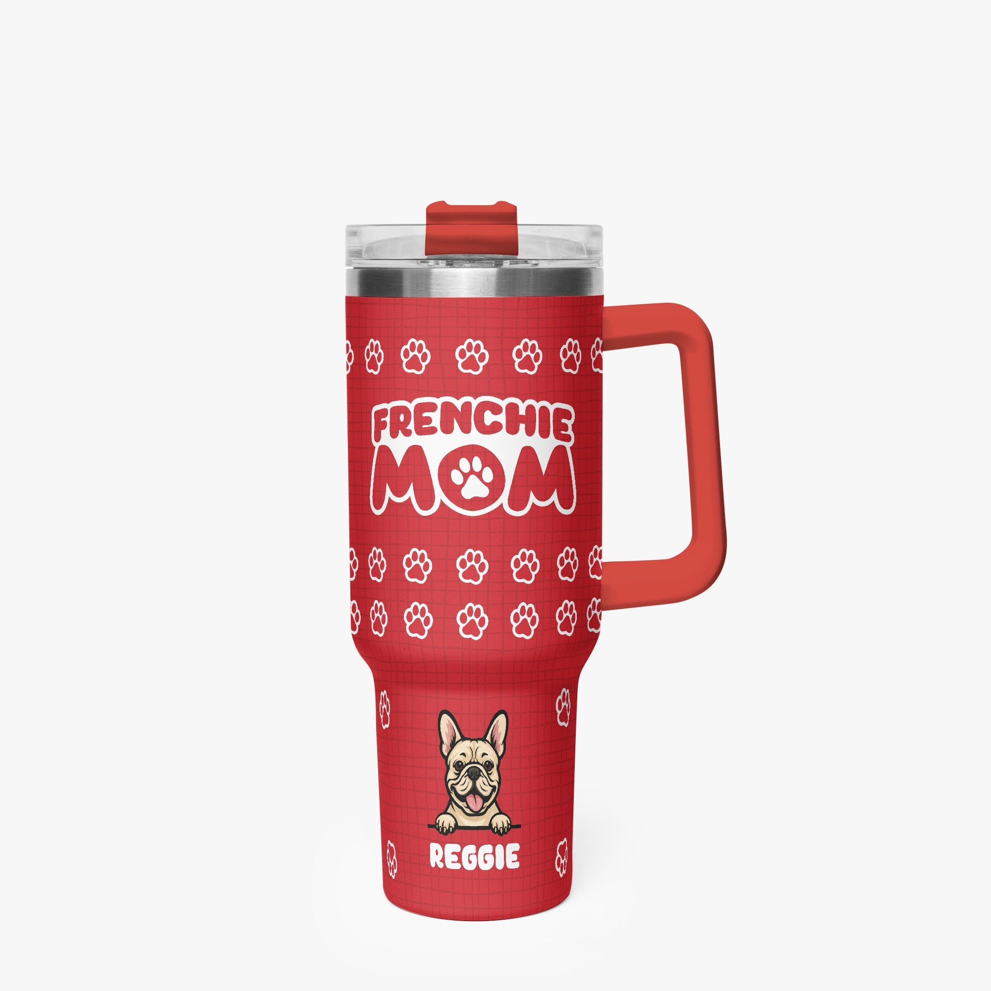 French Bulldog Enzo Personalized Car Tumbler Cup Durable Dog Item