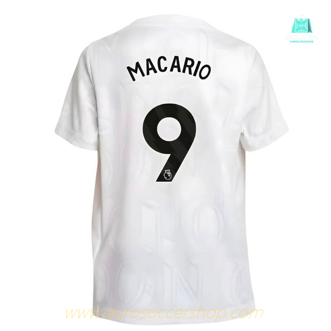 2025-2026 Chelsea Pre-Match Shirt (White) - Kids (Macario 9)