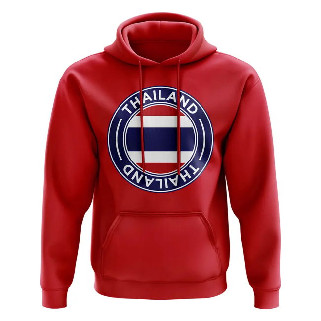 Top-Tier Thailand Football Badge Hoodie (Red) Exclusive-Design