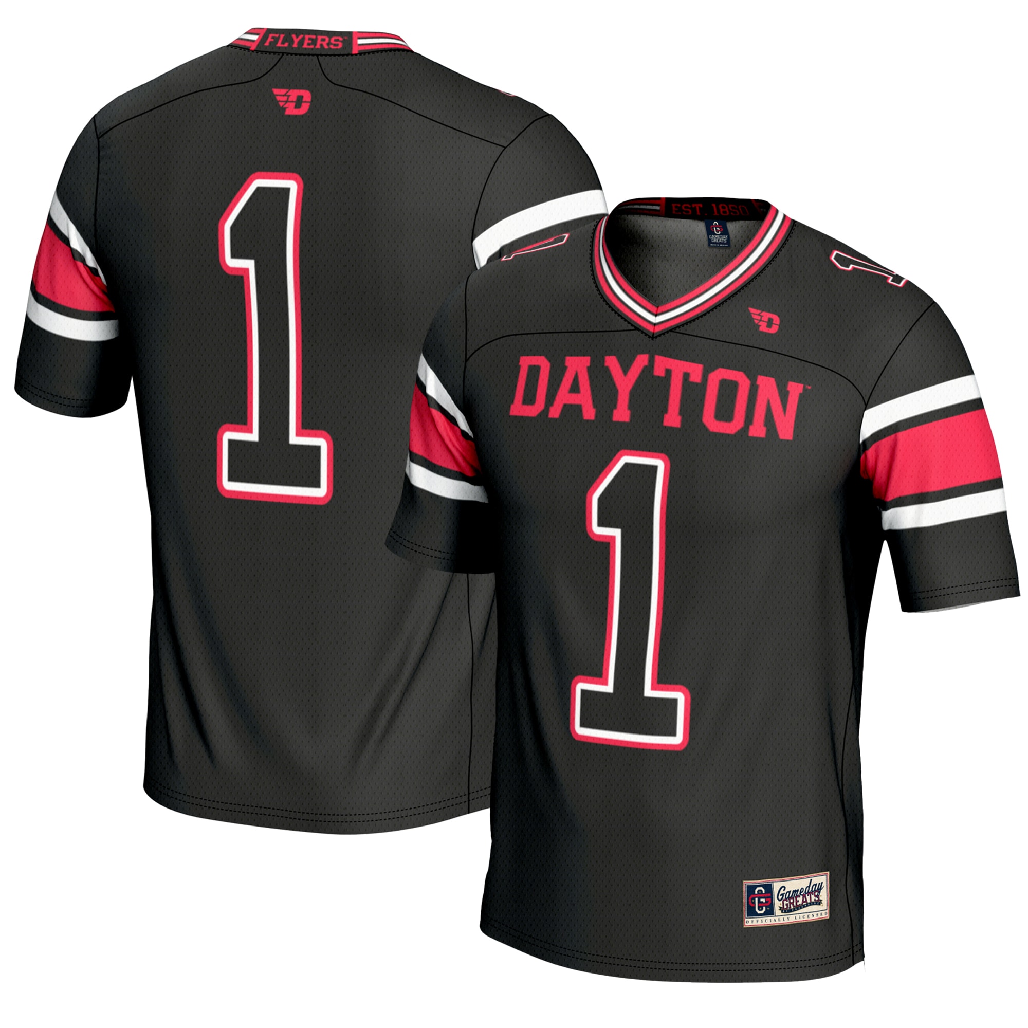 #1 Dayton Flyers GameDay Greats Endzone 26/27 Football Jersey - Black