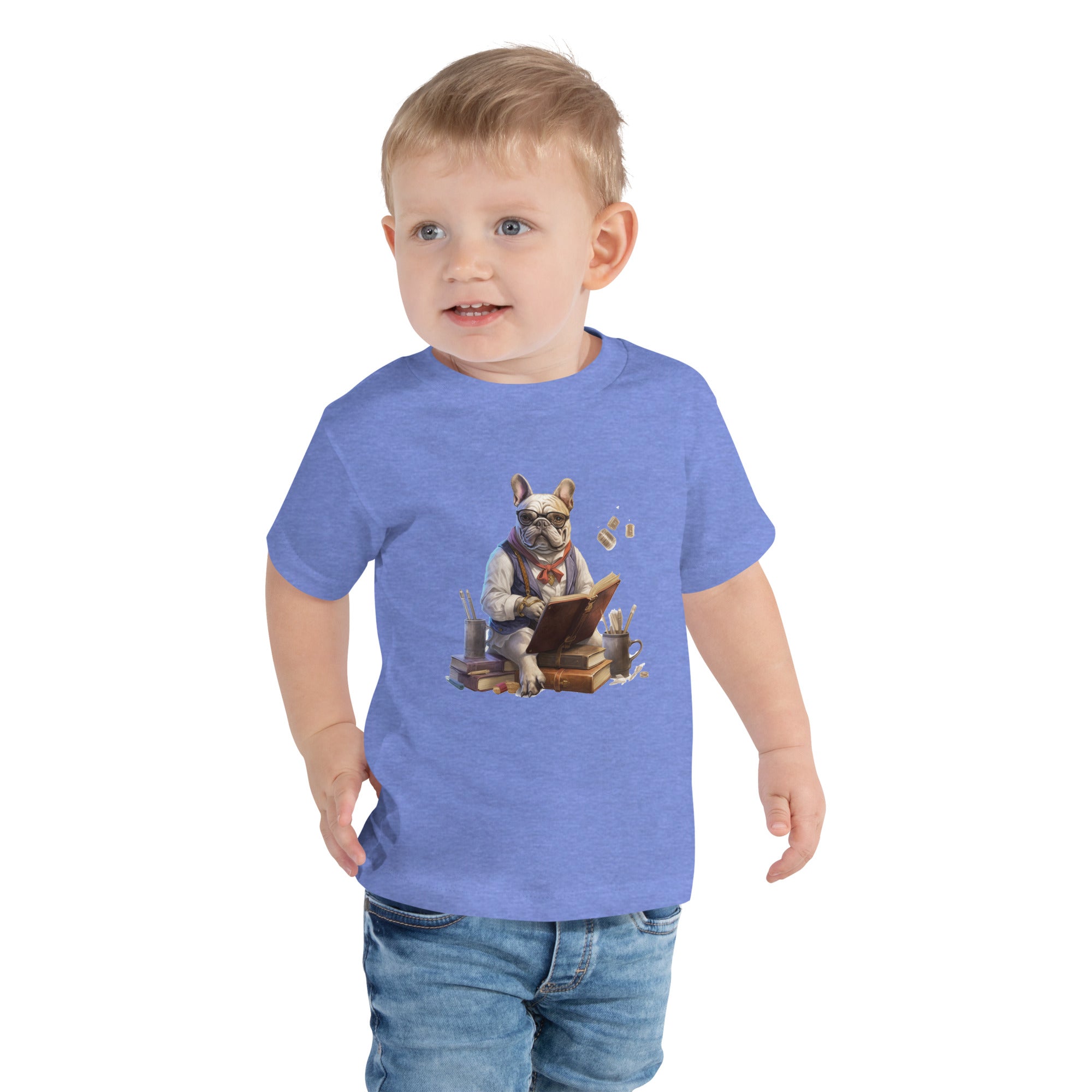 Culture-Inspired Professor Frenchie Toddler Staple Tee - Enlightening...