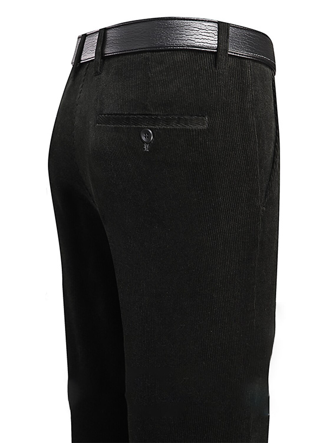 Men's Dress Pants Corduroy Winter Trousers Suit Pocket Plain Comfort
