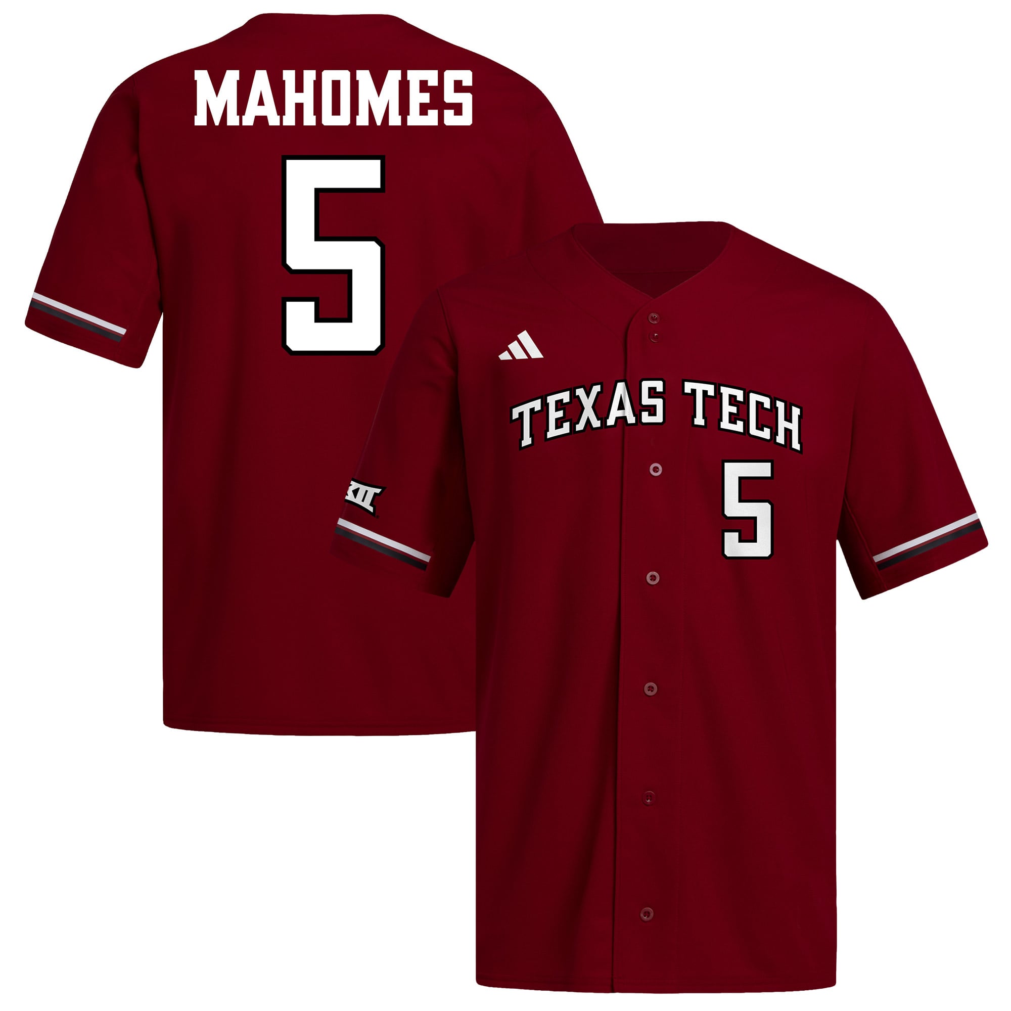 Patrick Mahomes Texas Tech Red Raiders adidas Replica Baseball Jersey - Red