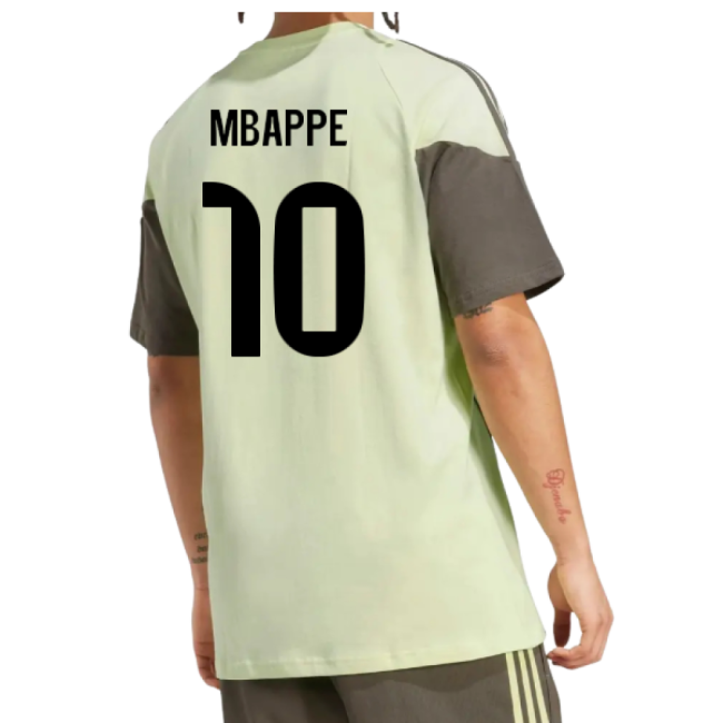 2025-2026 Real Madrid Training Tee (Almost Lime) (Mbappe 10)