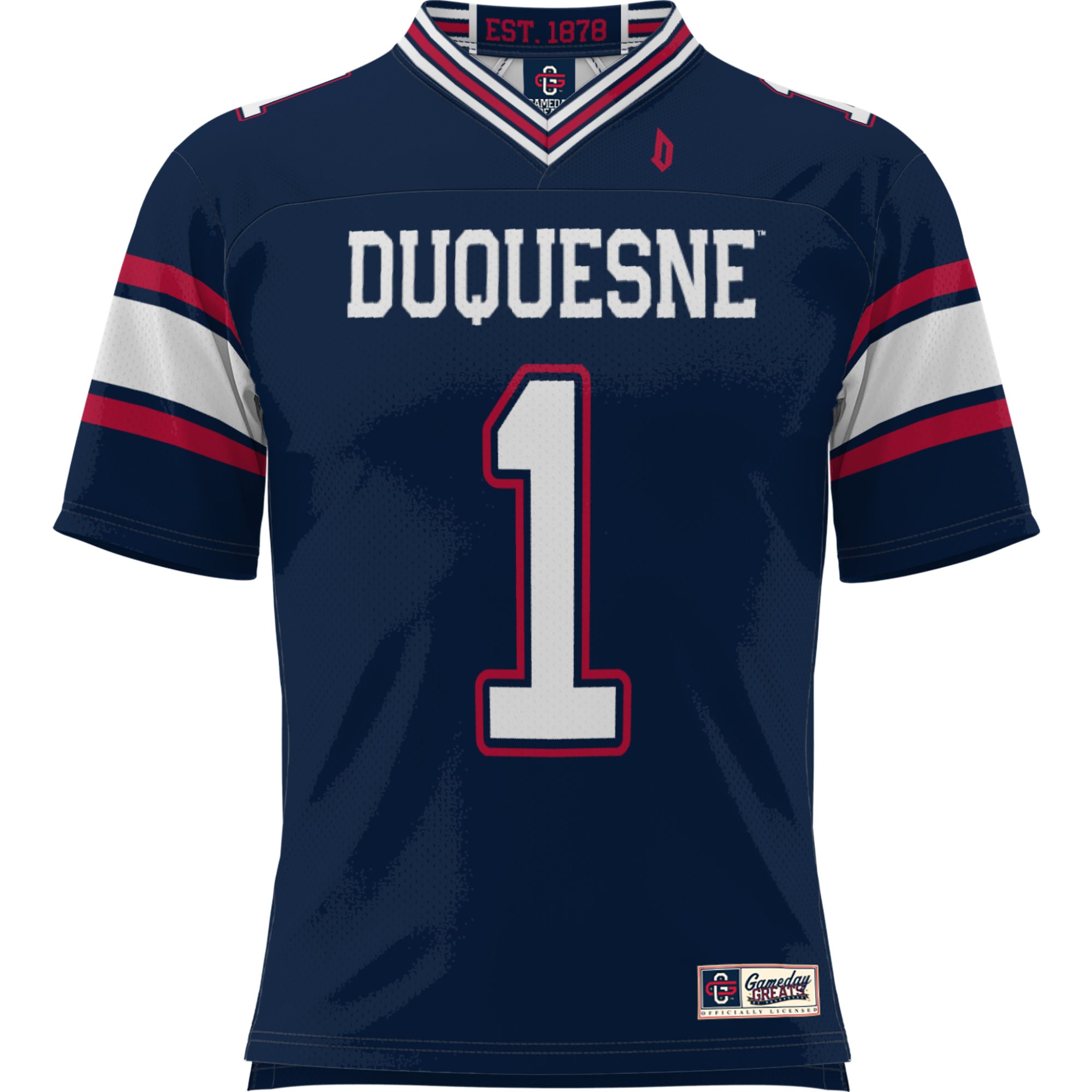#1 Duquesne Dukes GameDay Greats 2026 Season Football Jersey - Blue