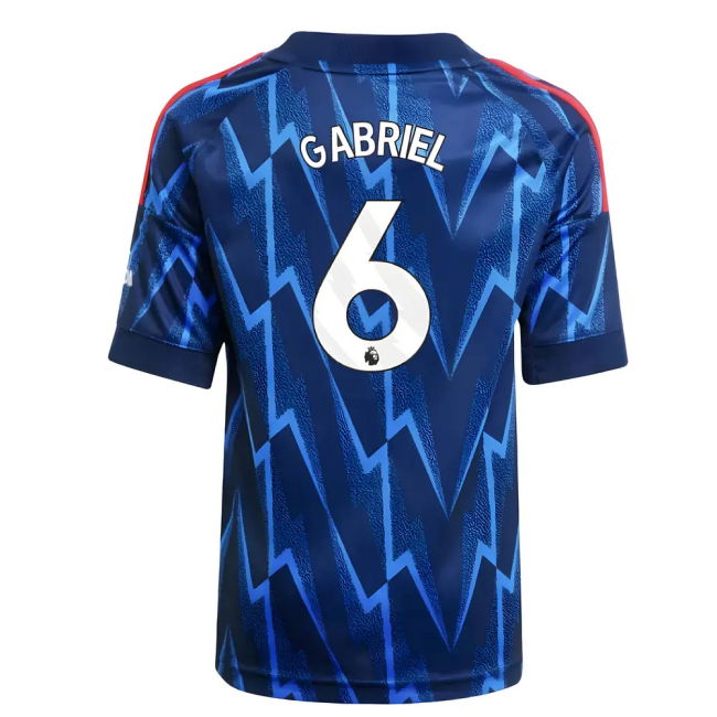 2025-20 Arsenal Authentic Away Jersey Gabriel #6 L M S
