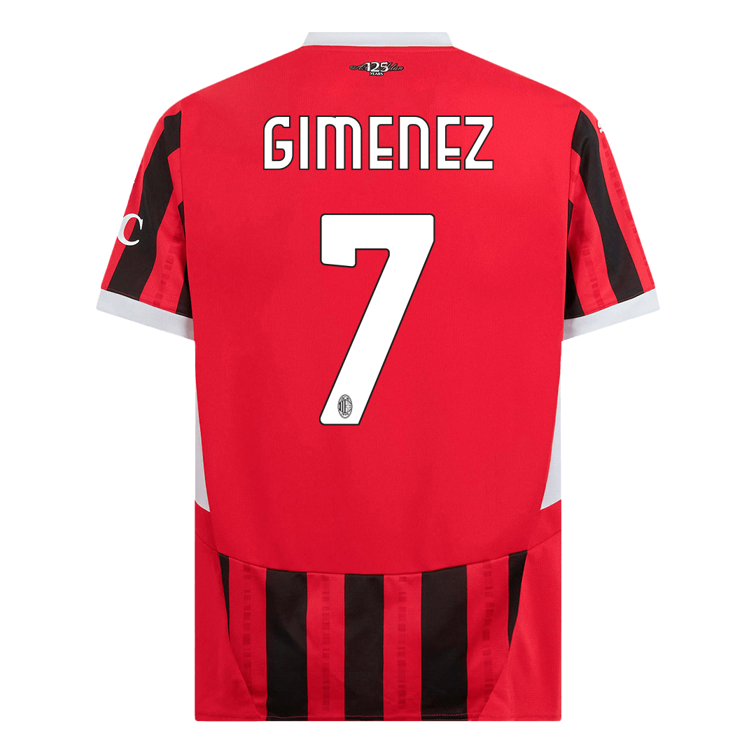GIMENEZ #7 AC Milan Home  Soccer Jersey 2024/25 Authentic Kit