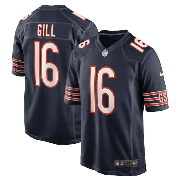 None Trenton Gill Game Jersey - Navy | NFL Player Jersey | NFL Footbal