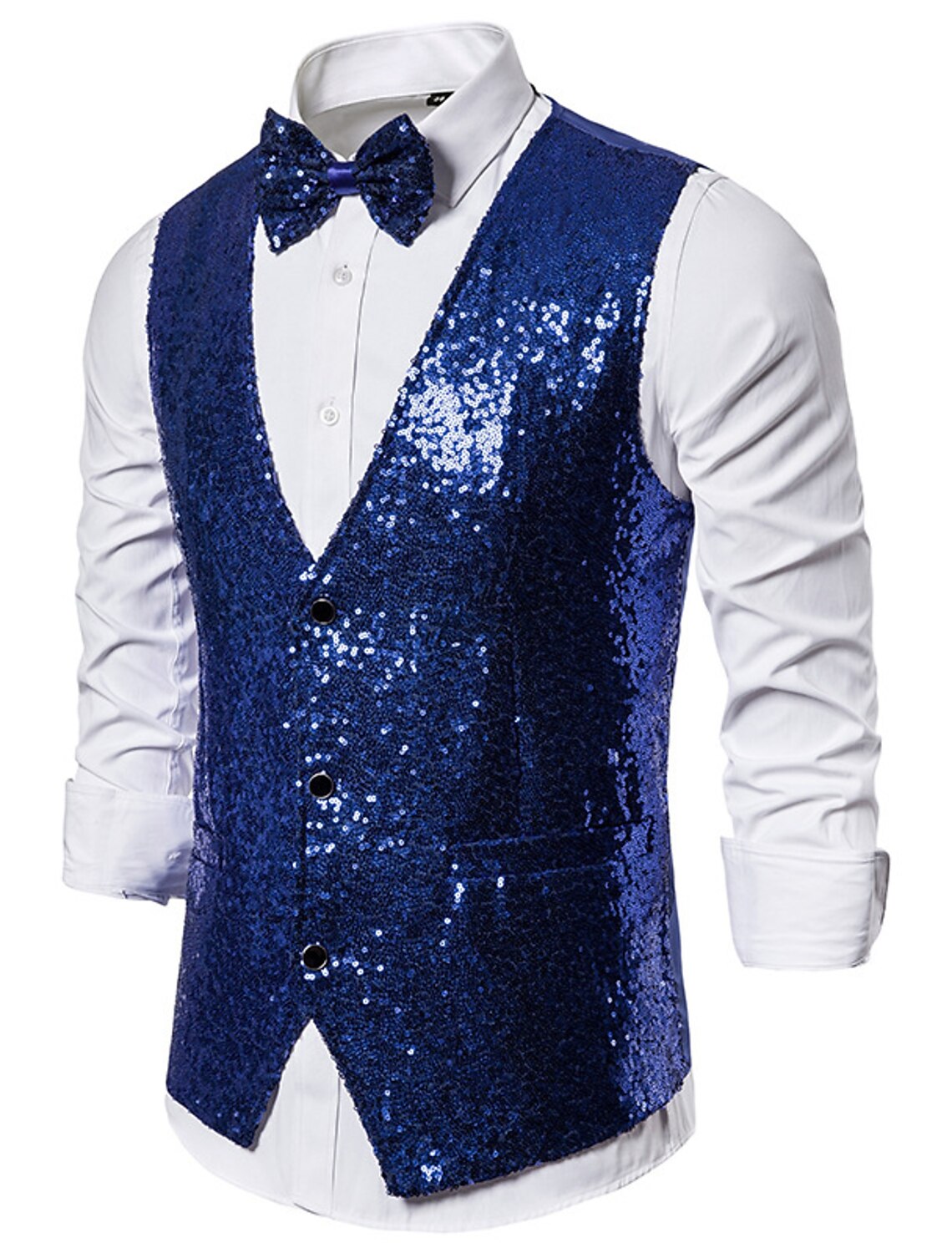 Men's Vest Gilet Wedding Party / Evening Going out Streetwear Casual