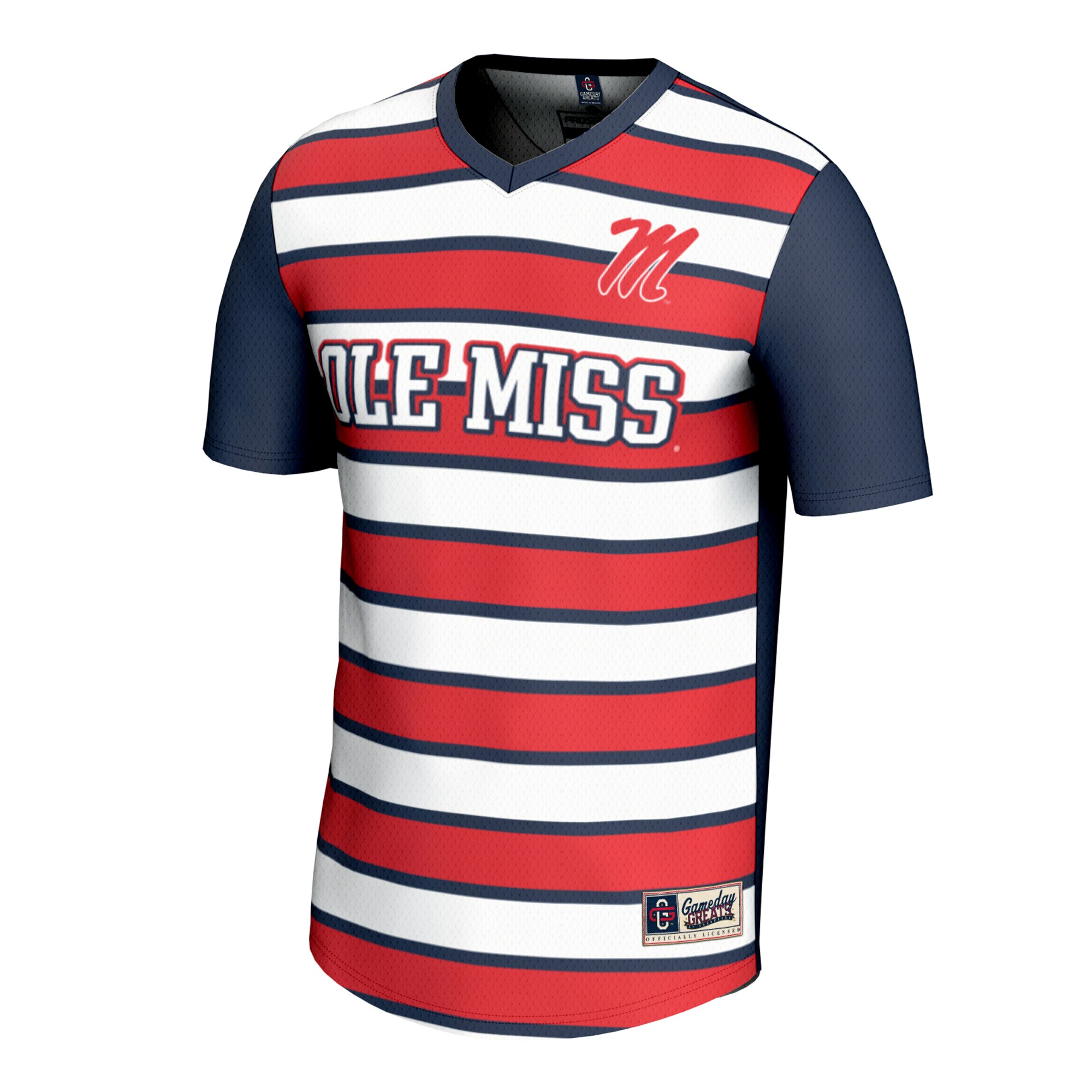 [SJH] Ole Miss Rebels GameDay Greats Unisex NIL Pick-A-Player Collegiate Women's Soccer Lightweight Fashion Jersey - Navy