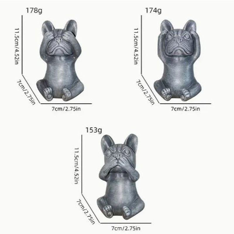 - Durable Charming Frenchie Resin Statue Summer Wear | Durable Build