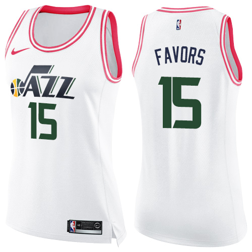 UTA #15 Derrick Favors Official 2024 Icon NBA Jersey - White Swingman