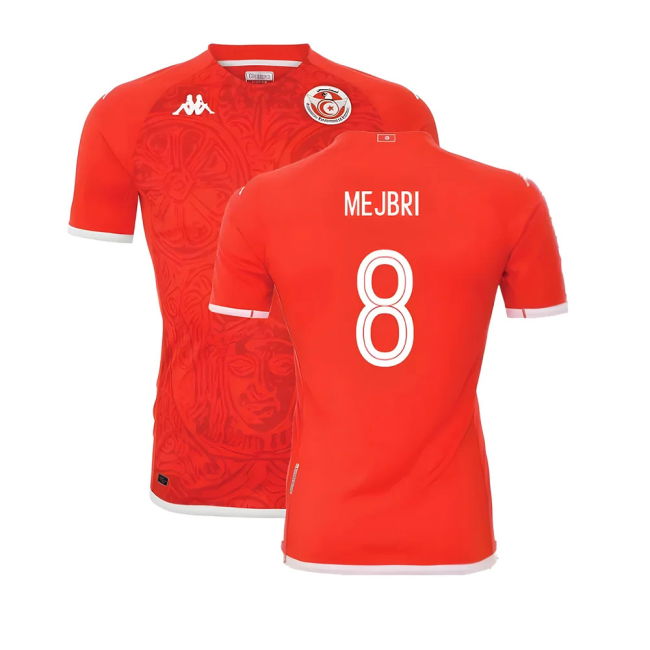 MEJBRI 8 Genuine Copy Tunisia Home Replica Jersey for Adults