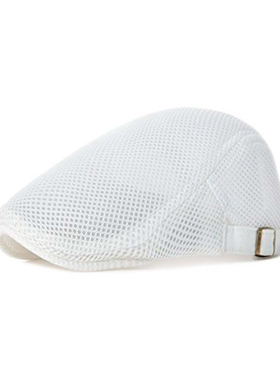 Men's Flat Cap Black White Polyester Mesh Streetwear Stylish 1920s