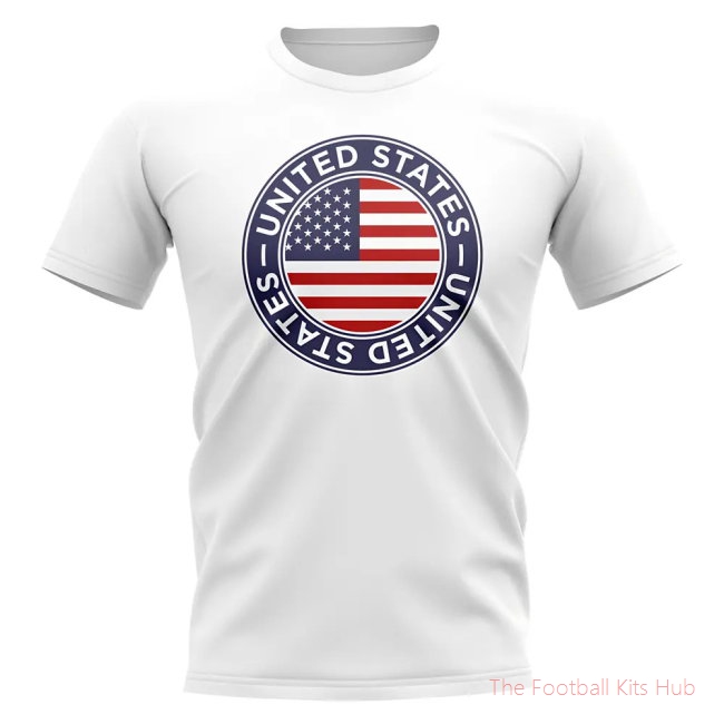 USA Football Badge T-Shirt (White)