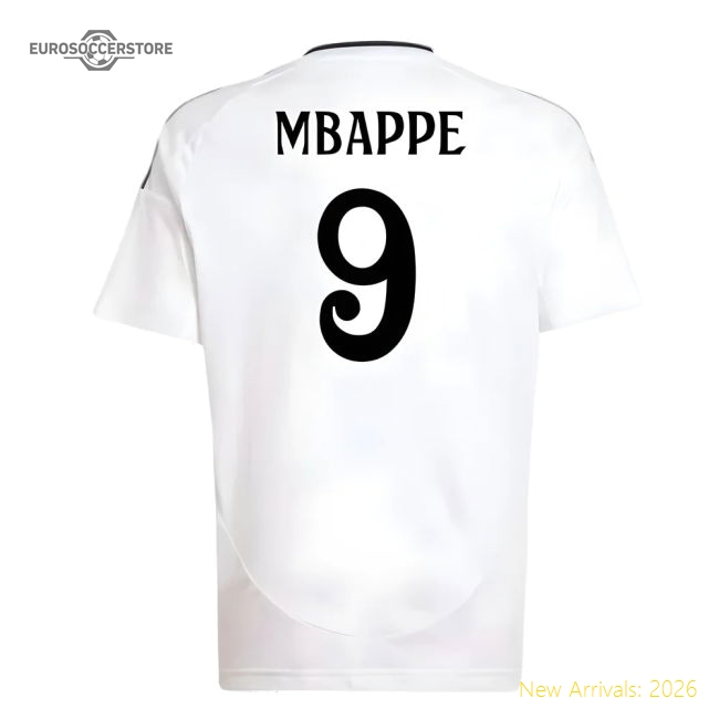 Match-Day 2024-2025 Real Madrid Home Shirt (Kids) (Mbappe 9)
