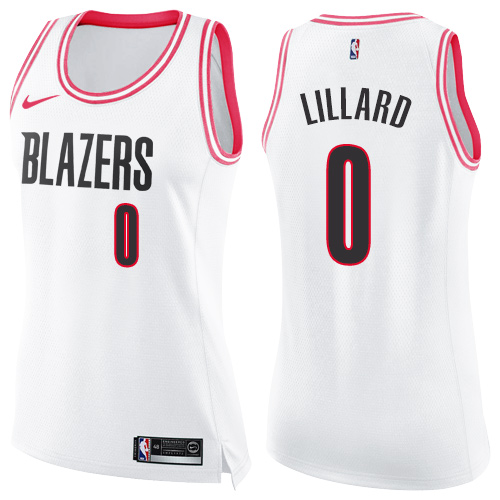 Authentic POR #0 Damian Lillard 2024 Icon NBA Swingman Jersey White -