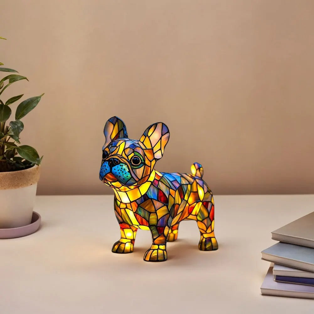 Breed-Designed Frenchie Resin Led Light – Cute Night Desk Lamp For Be...