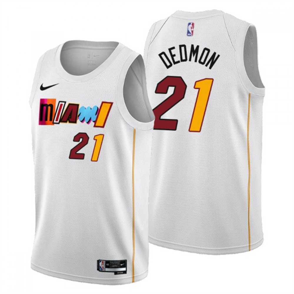 Fan Favorite Authentic Men's MIA #21 Dewayne White Basketball Jersey