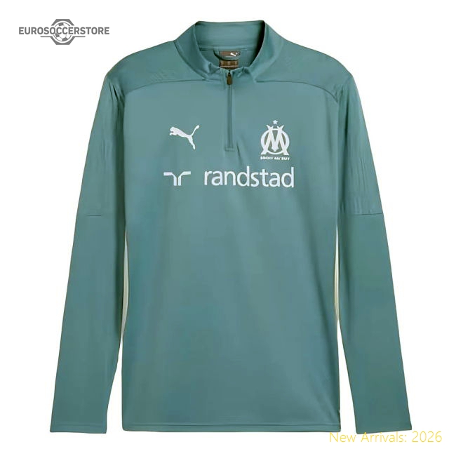 Professional-Grade 2024-2025 Marseille Training 1/4 Zip Top (Bold