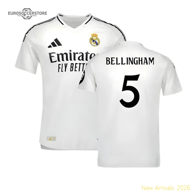Performance 2024-2025 Real Madrid Authentic Home Shirt (Bellingham 5)