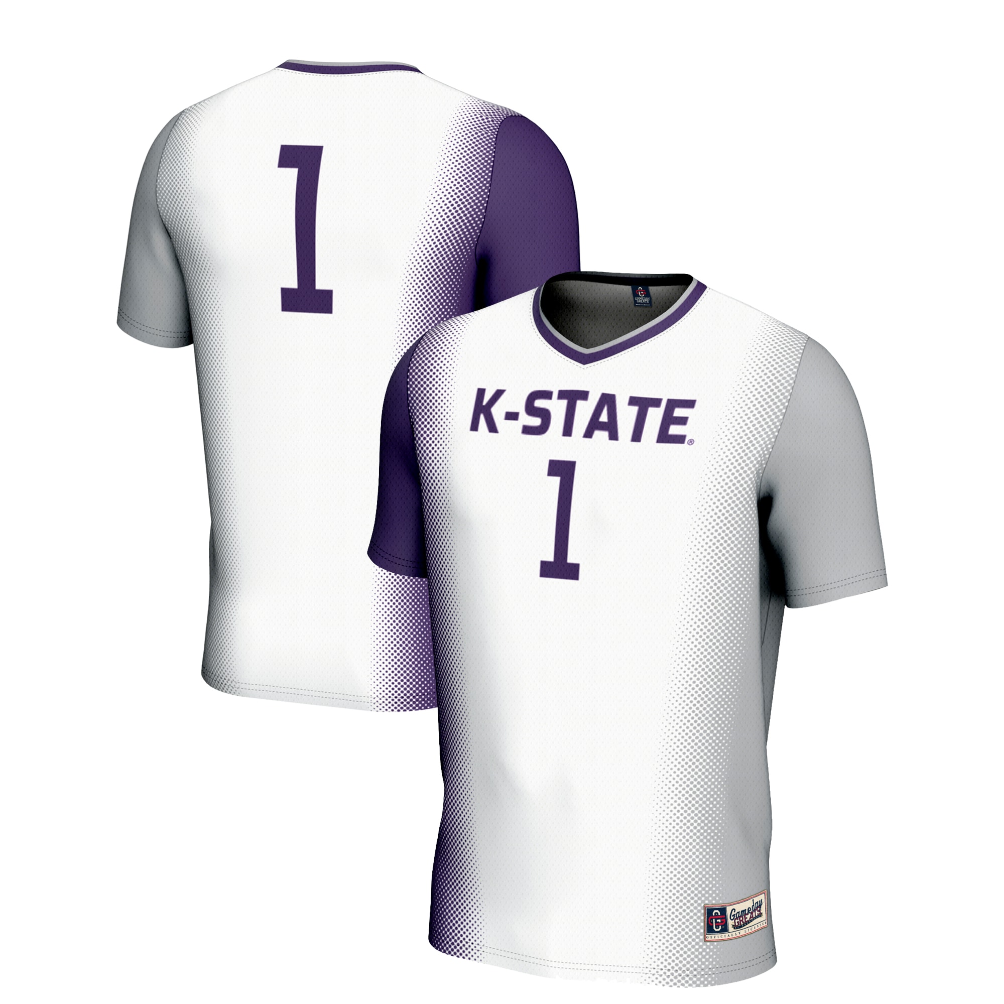 [SJH] Kansas State Wildcats GameDay Greats Lightweight Women's Soccer Jersey - White