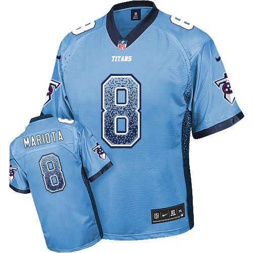 NFL T T Titans #8 Marcus Mariota Elite Blue Jersey - Fan Favorite