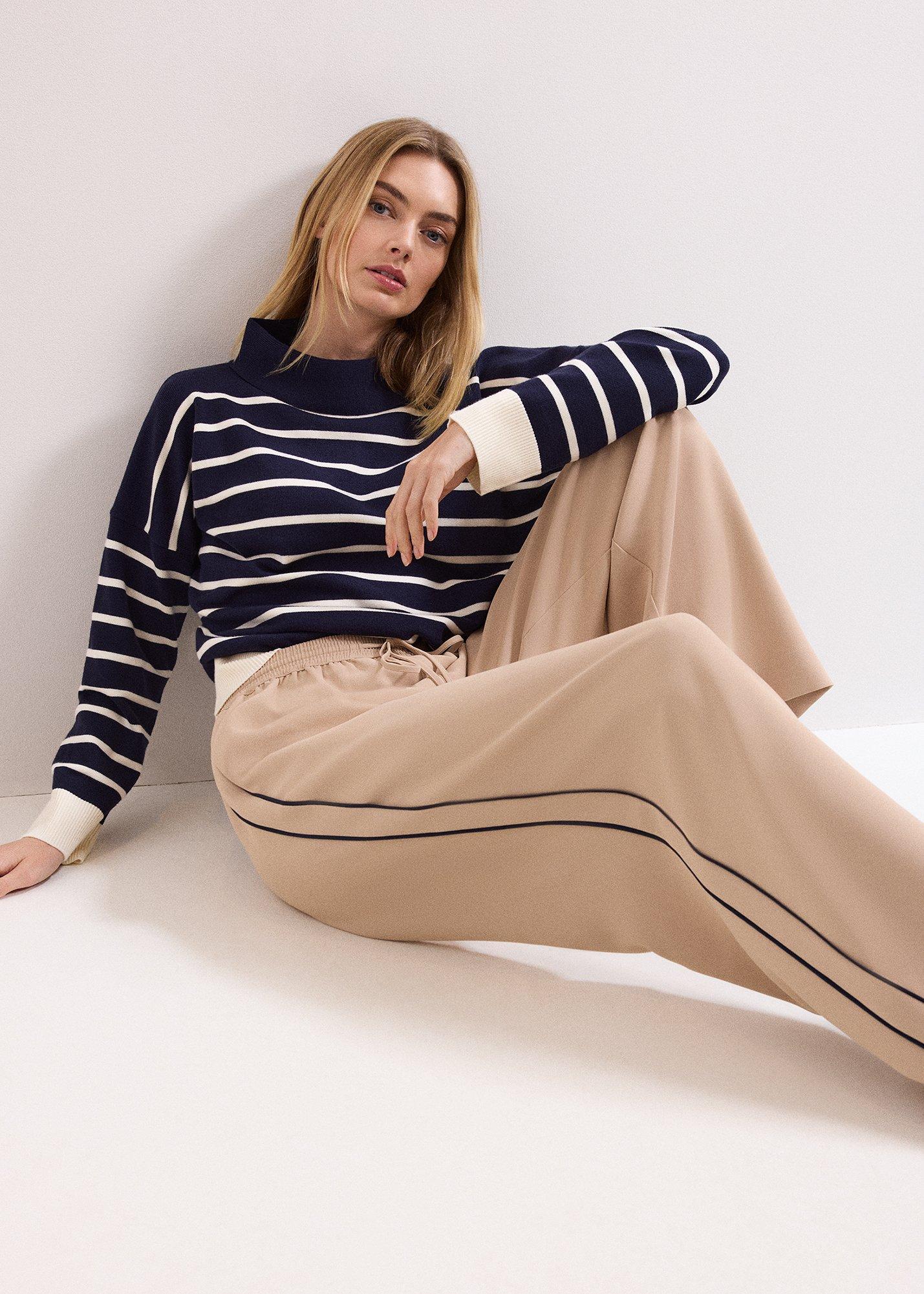 Petite Skye Pull On Side Stripe Trousers