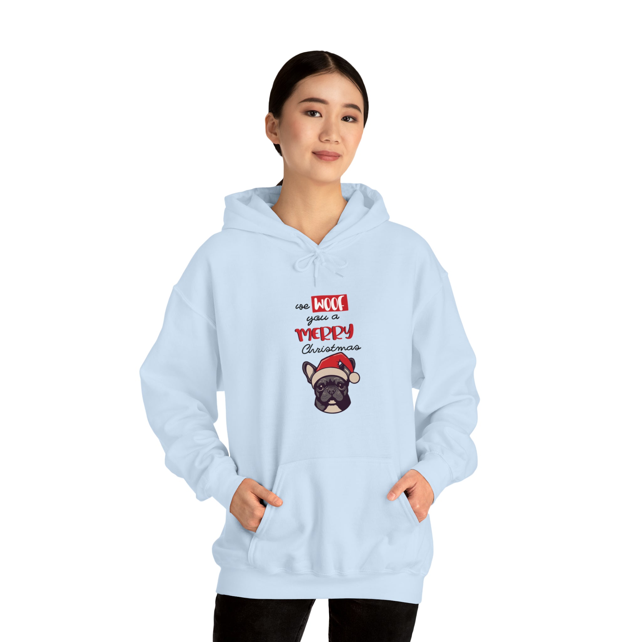 Culture-Inspired Woof Merry Christmas Unisex Hoodie for Daily Life