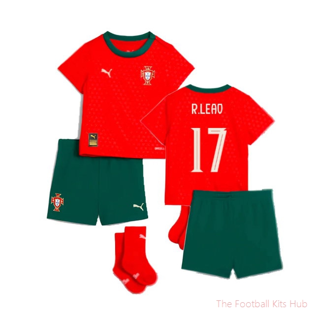2025-2026 Portugal Home Baby Kit (R.Leao 17)