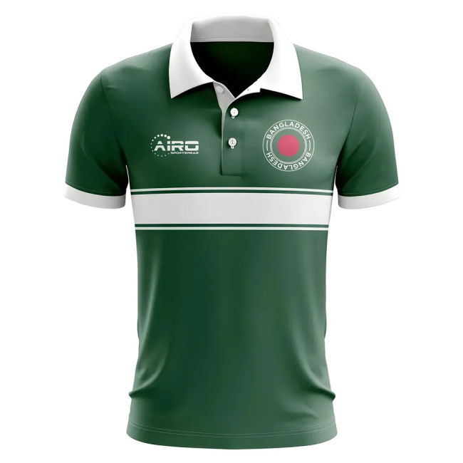 Match-Ready Bangladesh Concept Stripe Polo Shirt (Green)