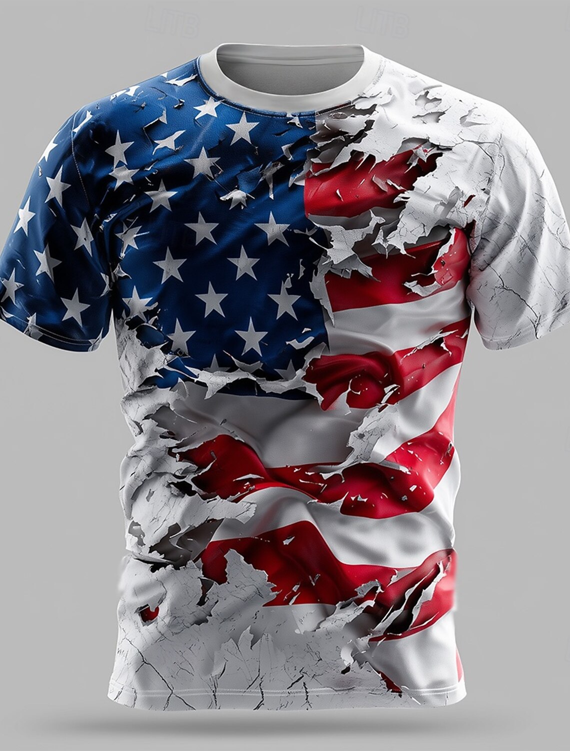 4th of July 2026 250th Memorial Day Men's Bible Patriotic Designer Patriot Graphic US Flag T-Shirt Casual