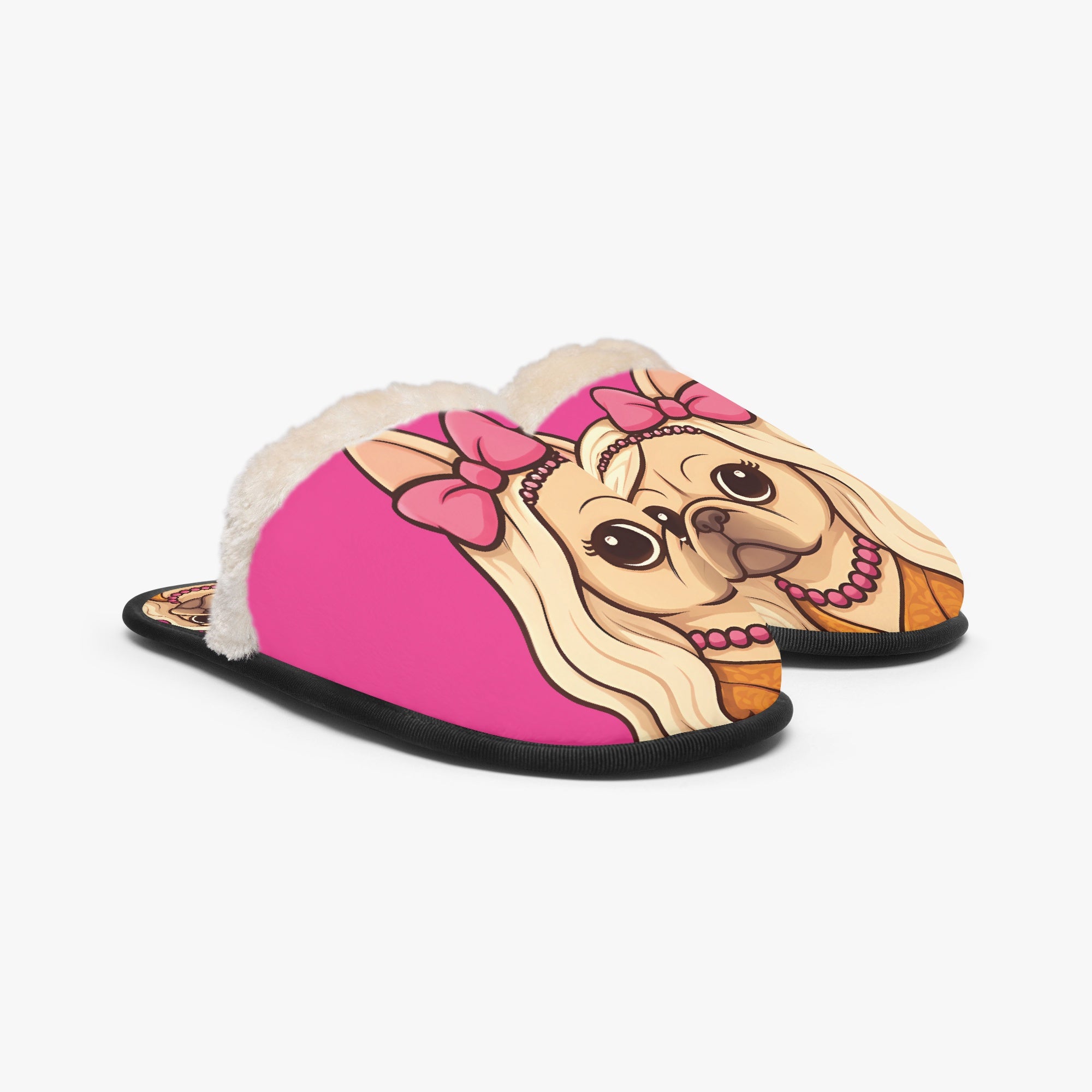 French Bulldog Pickle Cozy Winter Slippers Frenchie Paw Protection