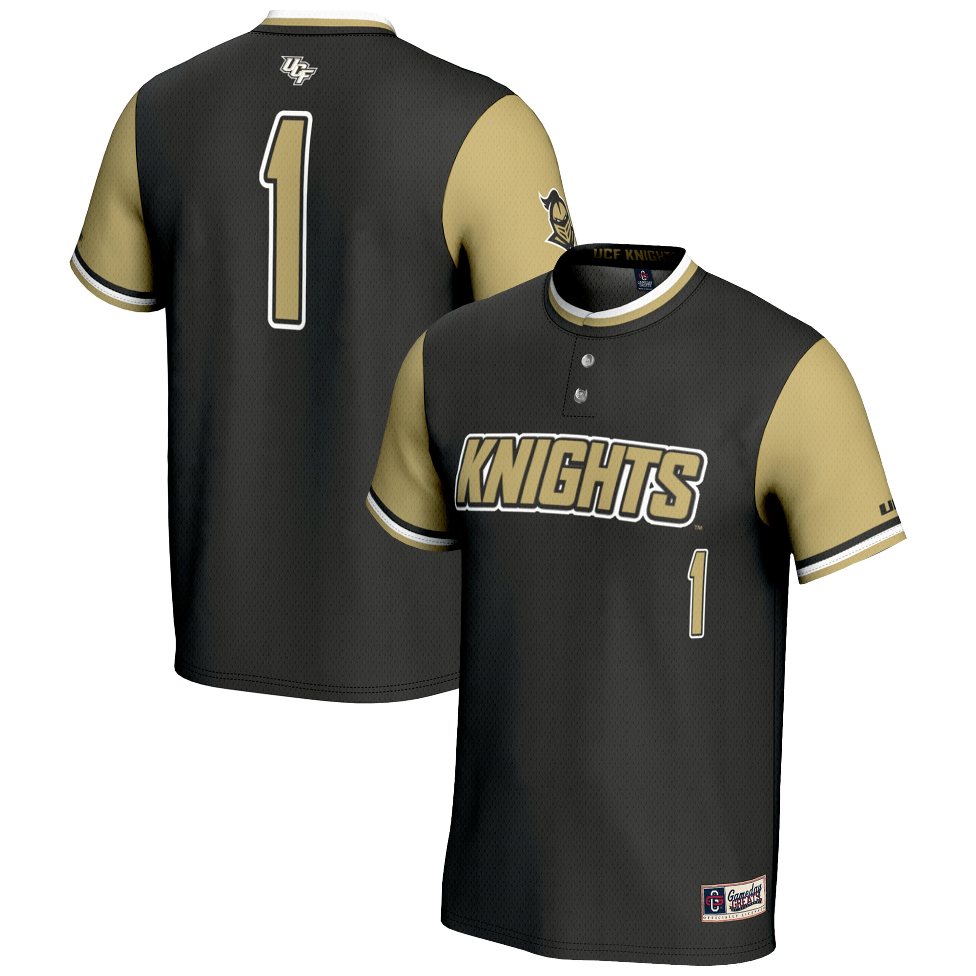 [NJP] UCF Knights GameDay Greats Lightweight Softball Jersey - Black